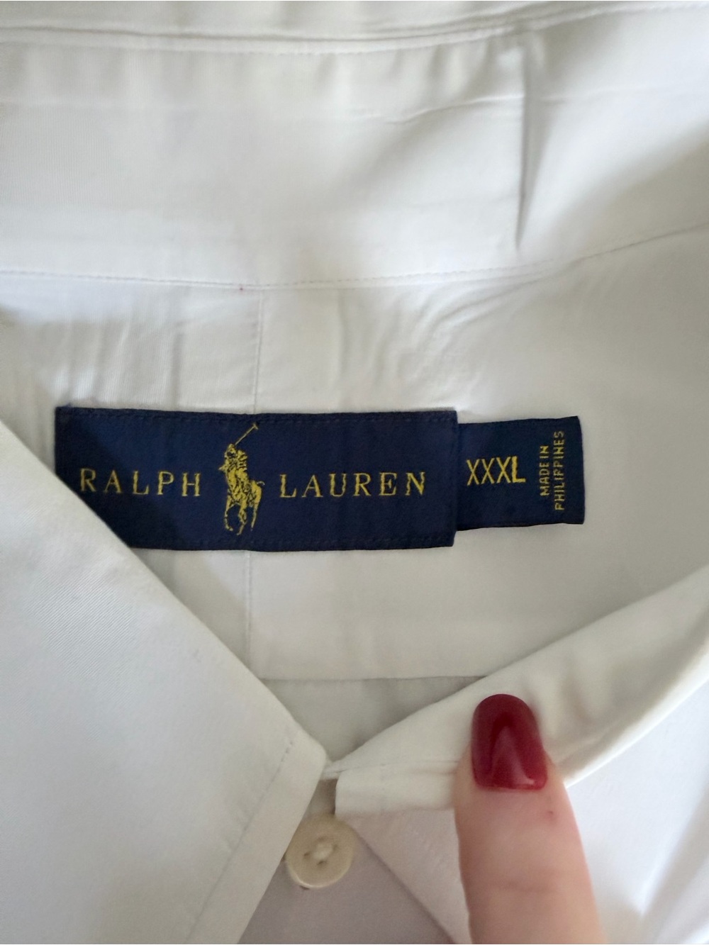 Polo by Ralph Lauren White Dress Shirt with Navy Pony - Picture 2 of 2